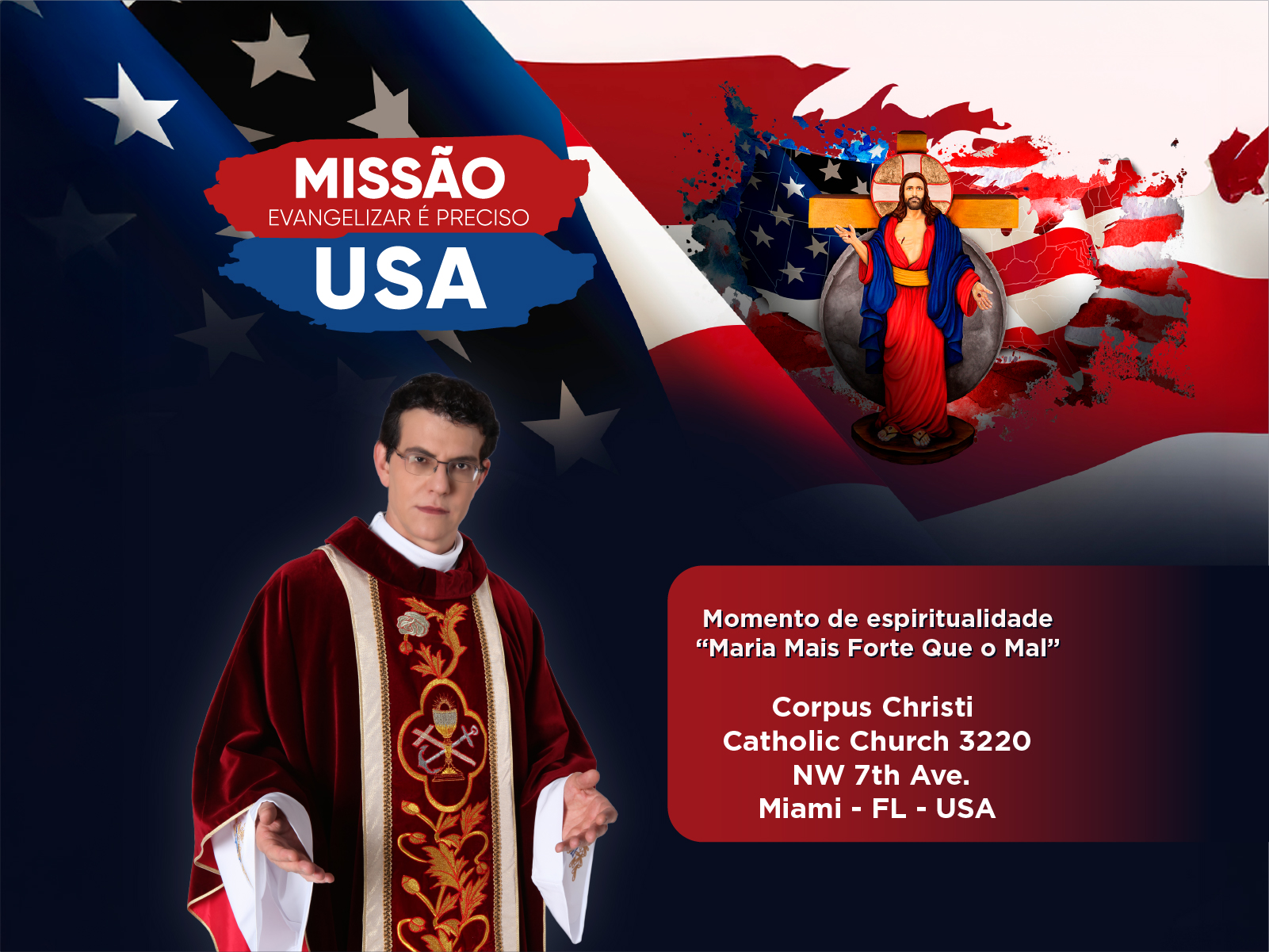 Missão USA – Momento de espiritualidade “Maria Mais Forte Que o Mal”